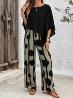 Kalliope -  Comfortable Elastic Waist Two-Piece Set