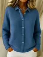 Camille| Textured Knit Button-Up Cardigan