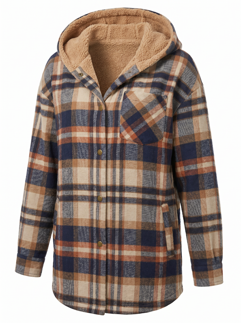 Harlow | Cozy Oversized Teddy Flannel Jacket