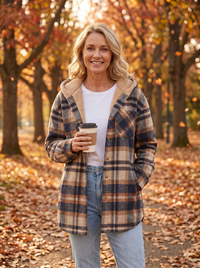 Harlow | Cozy Oversized Teddy Flannel Jacket