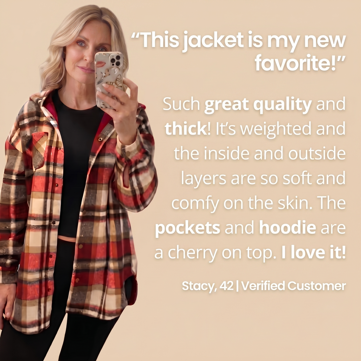 Harlow | Cozy Oversized Teddy Flannel Jacket