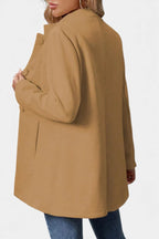 Lyana - High Collar Long Sleeve Coat