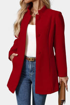 Lyana - High Collar Long Sleeve Coat