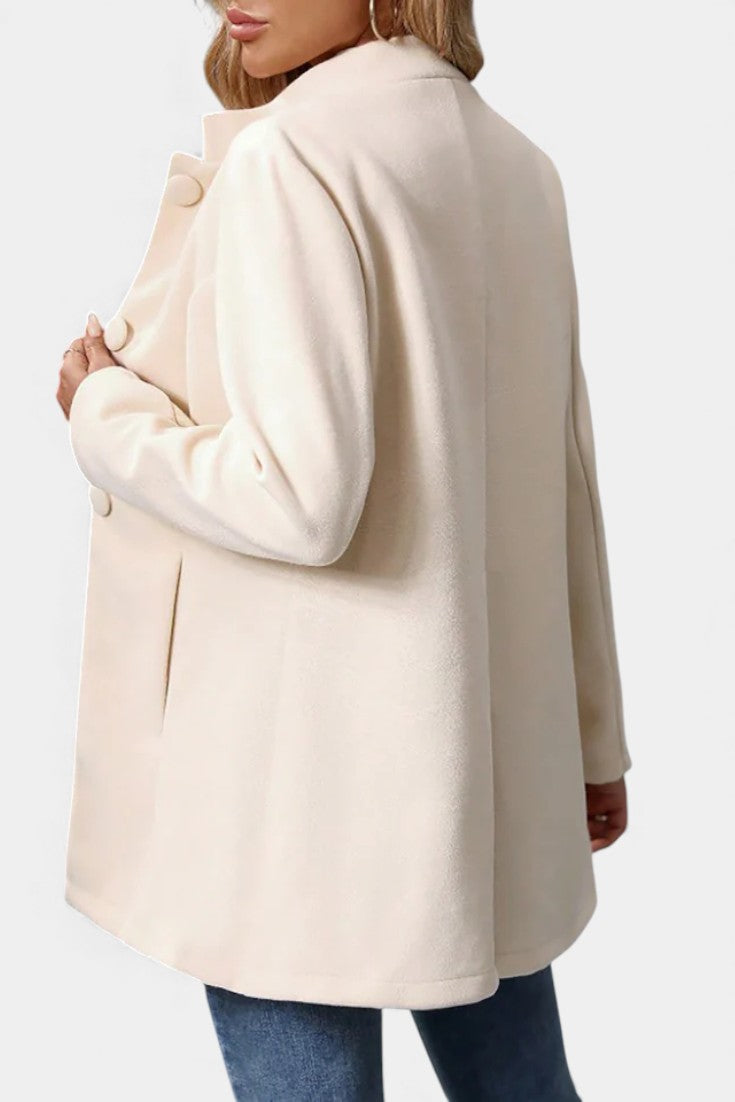 Lyana - High Collar Long Sleeve Coat