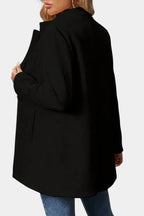 Lyana - High Collar Long Sleeve Coat
