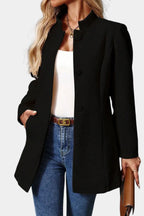 Lyana - High Collar Long Sleeve Coat